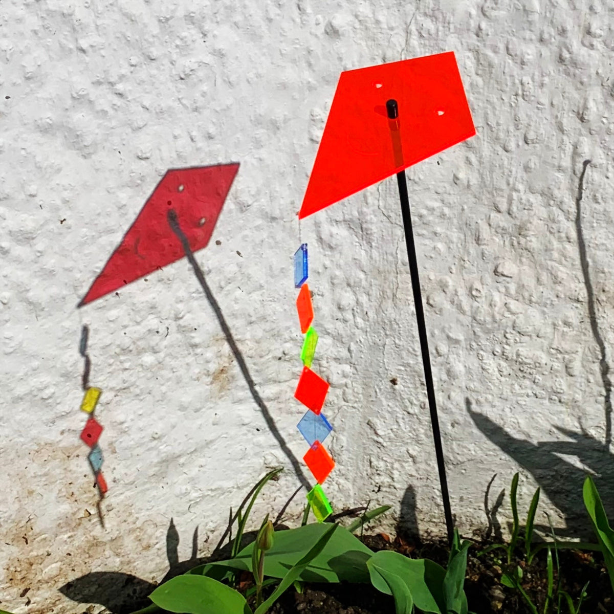 Single SunCatcher Garden Décor Ornament 'Kite with Tail'