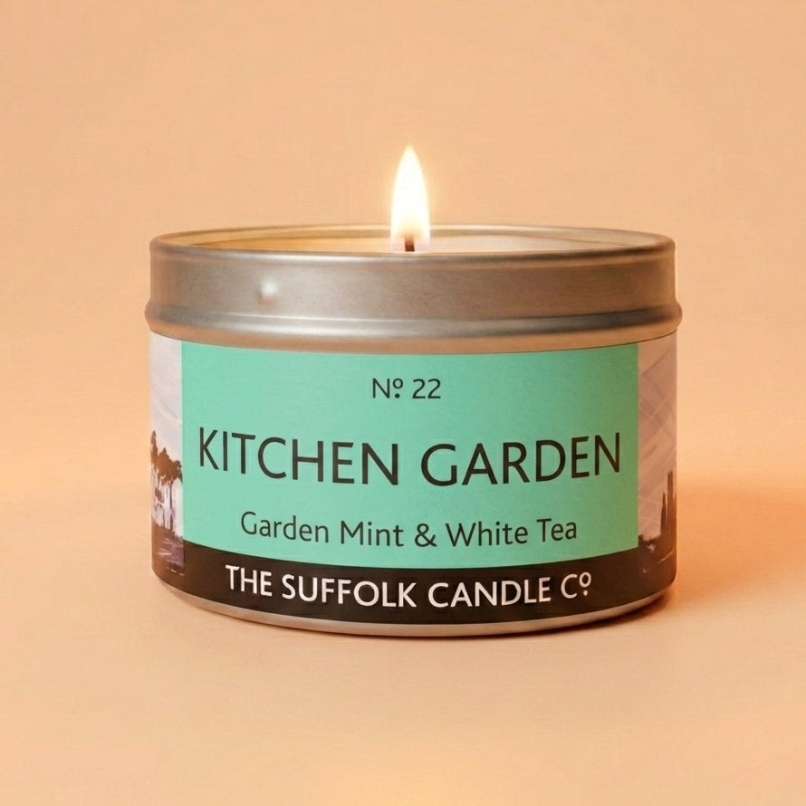 KITCHEN GARDEN - Garden Mint and White Tea - handmade soy candle - 100g