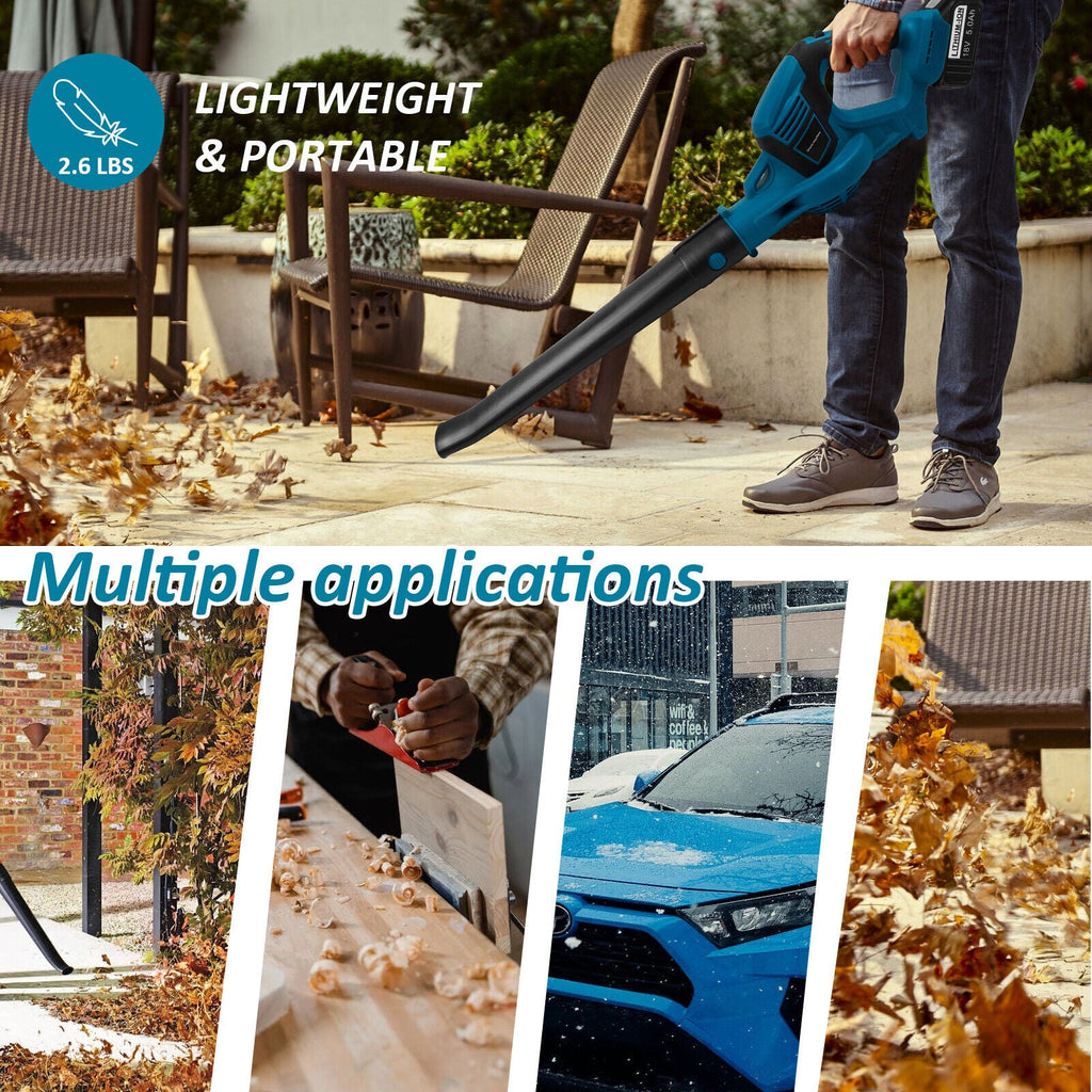 NNEDSZ Cordless Leaf Blower Dust Tools Garden Lightweight for  18V  Battery AU