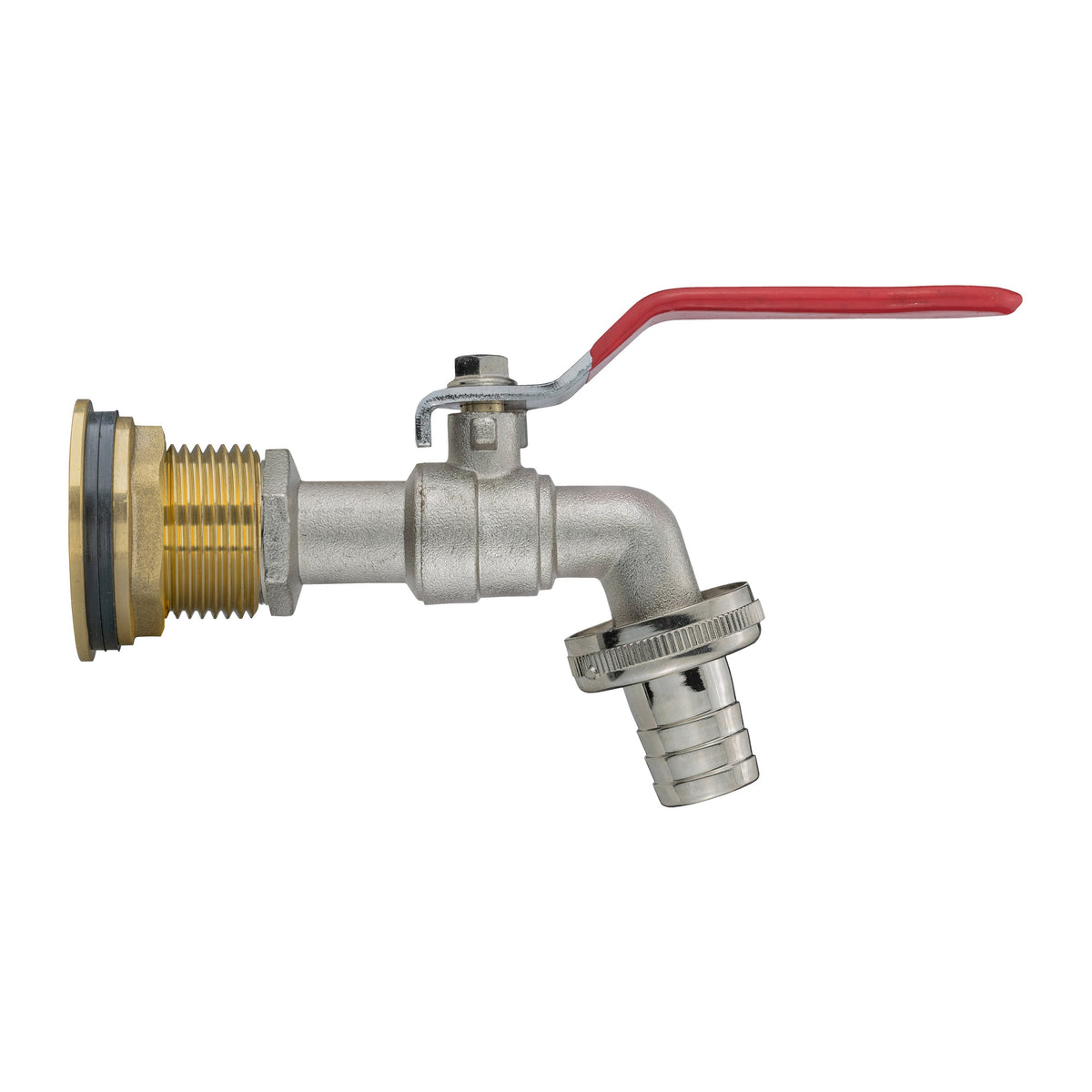 Water Butt Brass Kit 3/4in with Barbed Lever Tap Brass Water Fitting Tap Adapter
