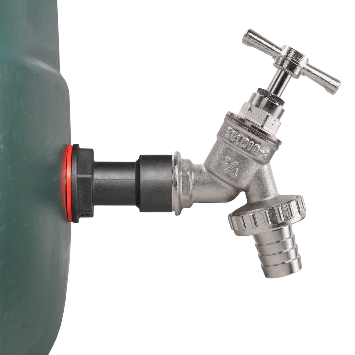 Water Butt Extension Kit 3/4in with Nickel Plated Barbed Tap and Drill Bit