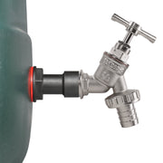 Water Butt Extension Kit 3/4in with Nickel Plated Barbed Tap and Drill Bit