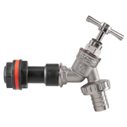 Water Butt Extension Kit 3/4in with Nickel Plated Barbed Tap and Drill Bit