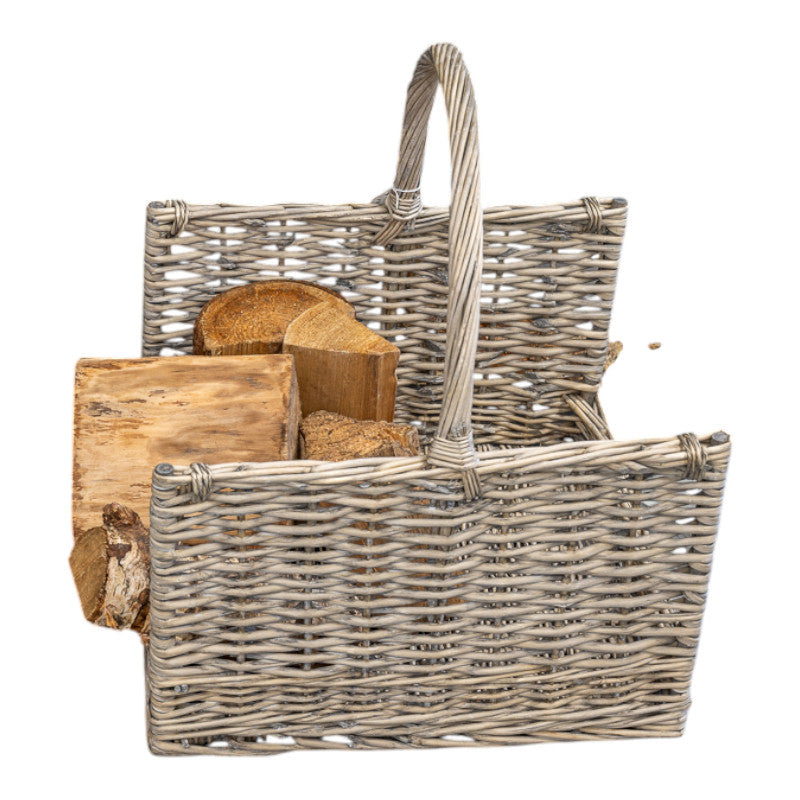 Greywash Willow Log Basket
