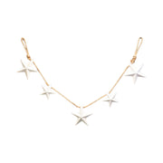 White Metal Star Christmas Garland 128cm