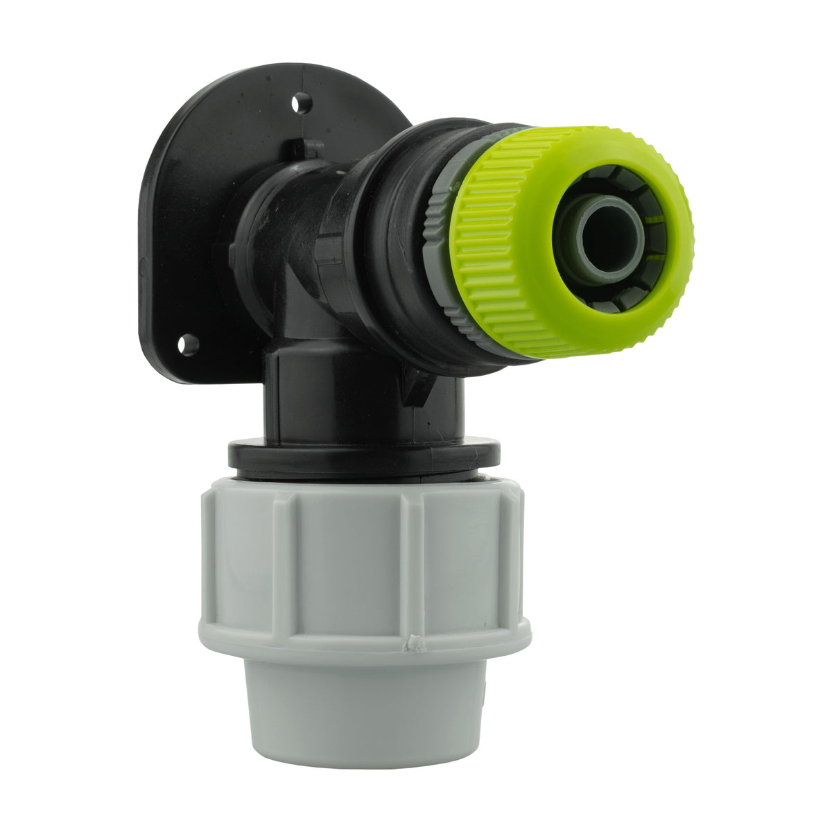 Wall Flange Kit 25mm MDPE + Direct Hose Connector for Drip Irrigation Fitting