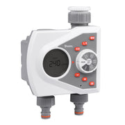 White Line 2-Way Electronic Control Water Timer Garden Hose Pipe Water Connector