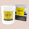 ZEST - Basil, Lime and Mandarin - handmade soy candle - 200g - white glass