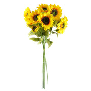 Pack of 6 x 88cm Yellow Artificial Sunflower - 18 heads - Premium Quality