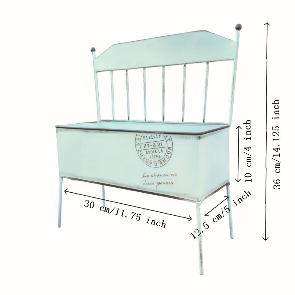 Metal Chair-Shaped Garden Planter