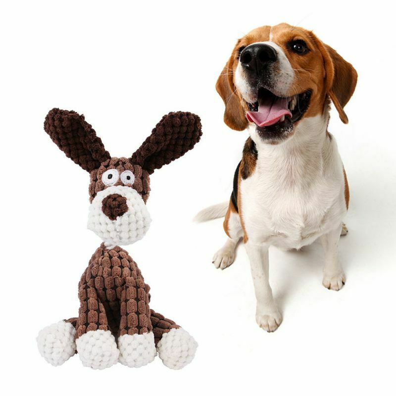 Plush Squeaky Dog Toy – Chew & Clean Teeth Puppy Toy