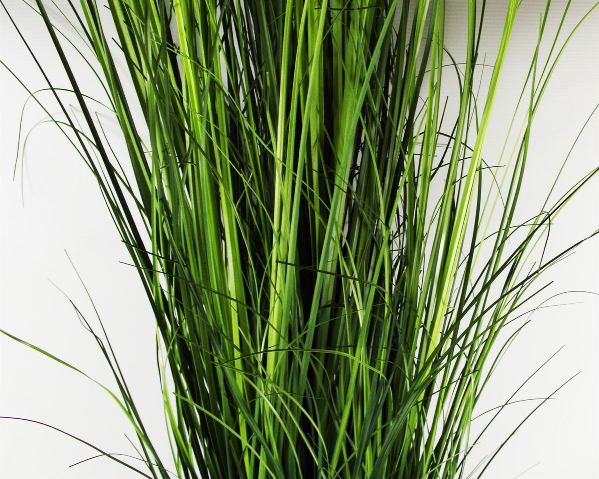130cm Artificial Extra Large Grass Plant with Silver Metal Plater
