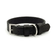 Black Leather Dog Collar