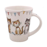The Leonardo Collection Faithful Friends - Set of 2 Cats Design - Fine China Mugs, LP73797