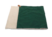 THE RICHMOND | LUXURY GREEN STONEWASHED & SHERPA REVERSIBLE DOG BLANKET