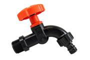 3/4in BSPM Plastic Tap Black Orange Outdoor Watering Kit Pipe and Water Fitting