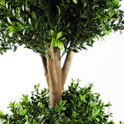 120cm Pair of Buxus Triple Ball Artificial Tree UV Resistant Outdoor Topiary - Premium Quality