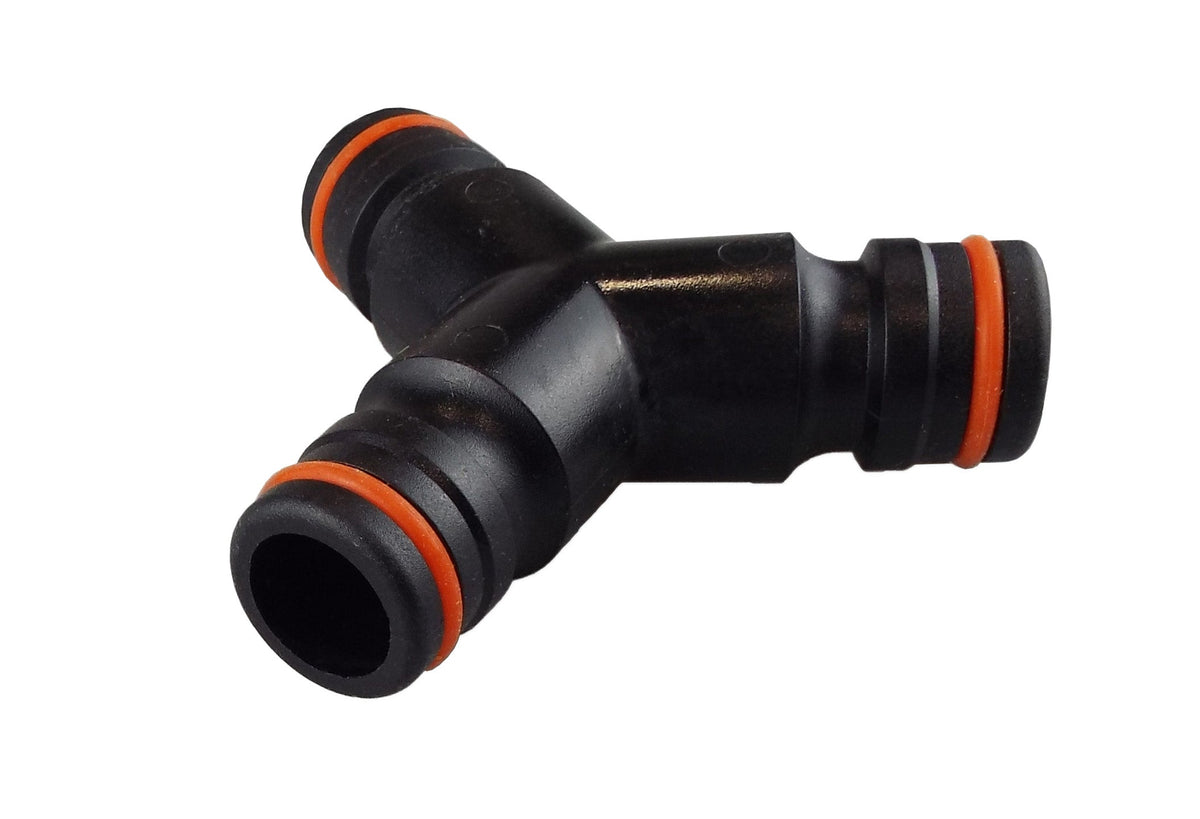 Three Way Splitter Max Flo, Black Orange Garden Hose Pipe DIY Workshop Accessory