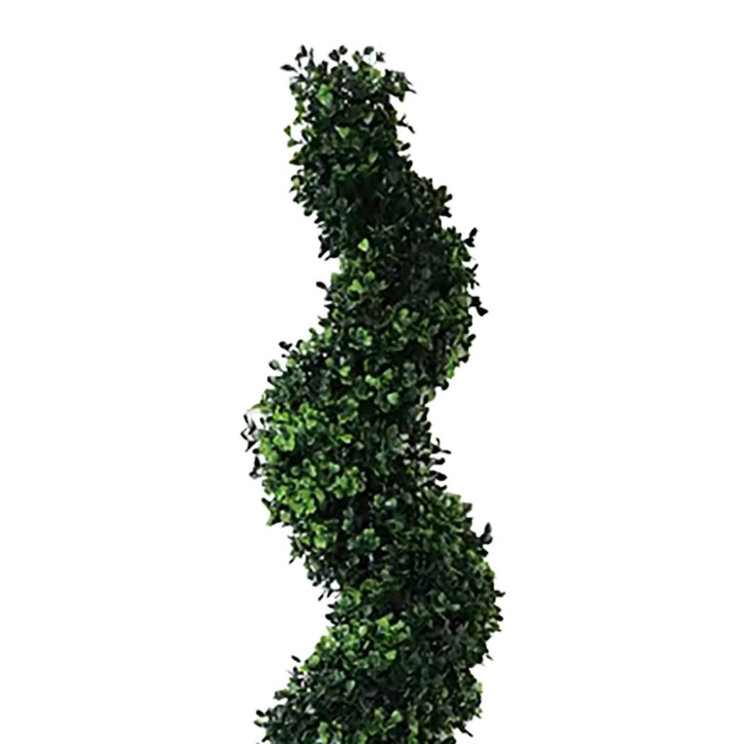 120cm Artificial Natural Boxwood Spiral Topiary - Premium Quality