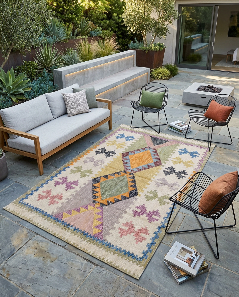 Modern Flatweave Rug - Size: 365 x 275 cm