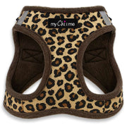 Tiny Trails Step In Luxury Leopard Fur Lined Puppy and Small Dog Harness