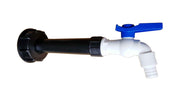 IBC 2 S60X6 Cap with Filter Extension and White Blue Plastic Tap Water Connector