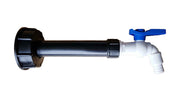 IBC 2 S60X6 Cap with Filter Extension and White Blue Plastic Tap Water Connector
