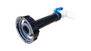 IBC 2 S60X6 Cap with Filter Extension and White Blue Plastic Tap Water Connector