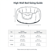 THE COTSWOLD | LUXURY HIGH WALL BOUCLE DOG BED