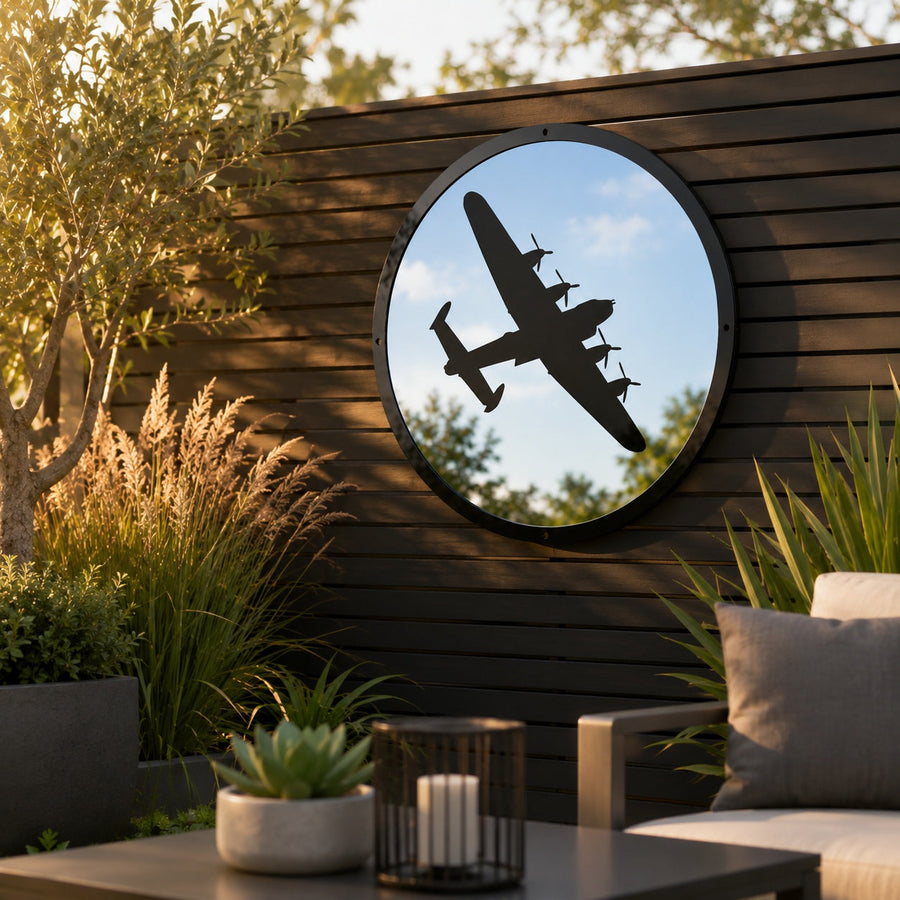 Lancaster Bomber Garden Mirror