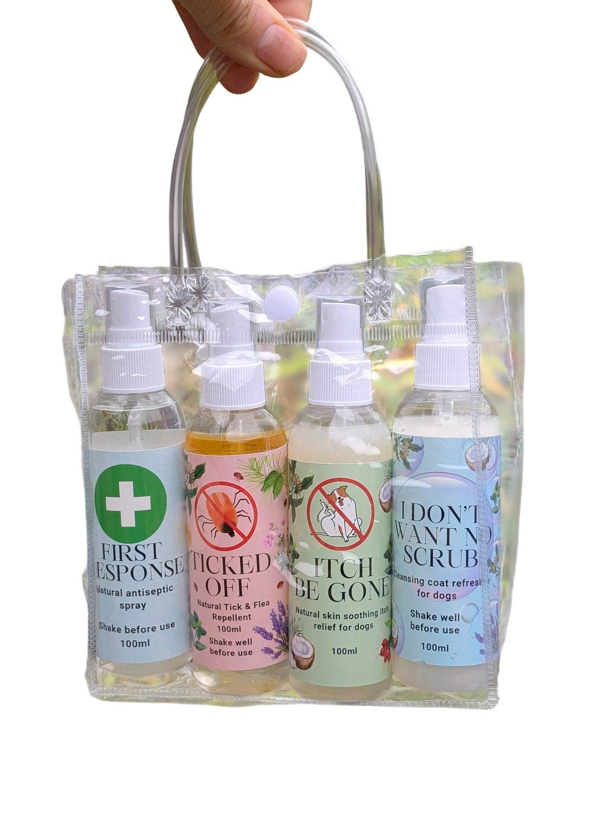 Dog Spray Bundle – Ticked Off, First Response, Itch Be Gone & I Don't Want No Scrub