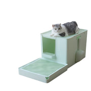 Curved Wave Cat Litter Trapping Mat with Non-Slip Base