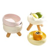 Gulu Elevated Ceramic Pet Water Bowl with Wooden Stand