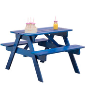 Blue Kids Picnic Bench | Brighton