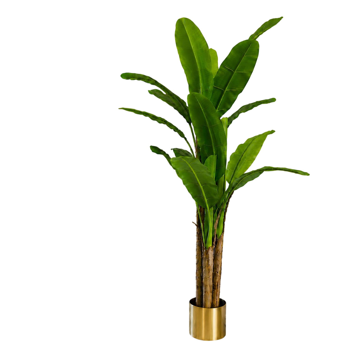180cm Artificial Banana Tree Tropical Plant Gold Metal Planter - Premium Quality
