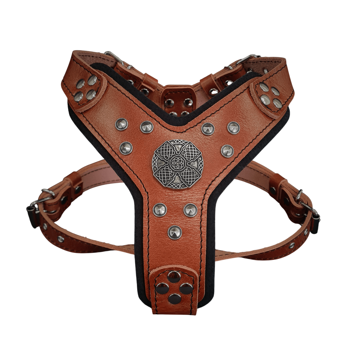 The ''Maximus'' harness brown & silver Small to Medium Size