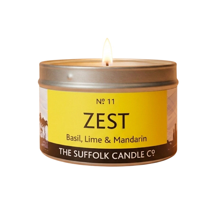 ZEST - Basil, Lime and Mandarin - handmade soy candle - 100g