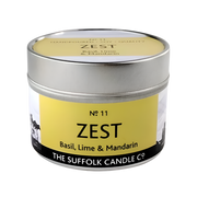 ZEST - Basil, Lime and Mandarin - handmade soy candle - 100g