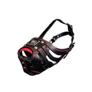 ''Eros'' Basket Muzzle black & red