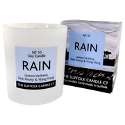 RAIN - Lemon Verbena, Pink Peony and Ylang Ylang - handmade soy candle - 200g - white glass