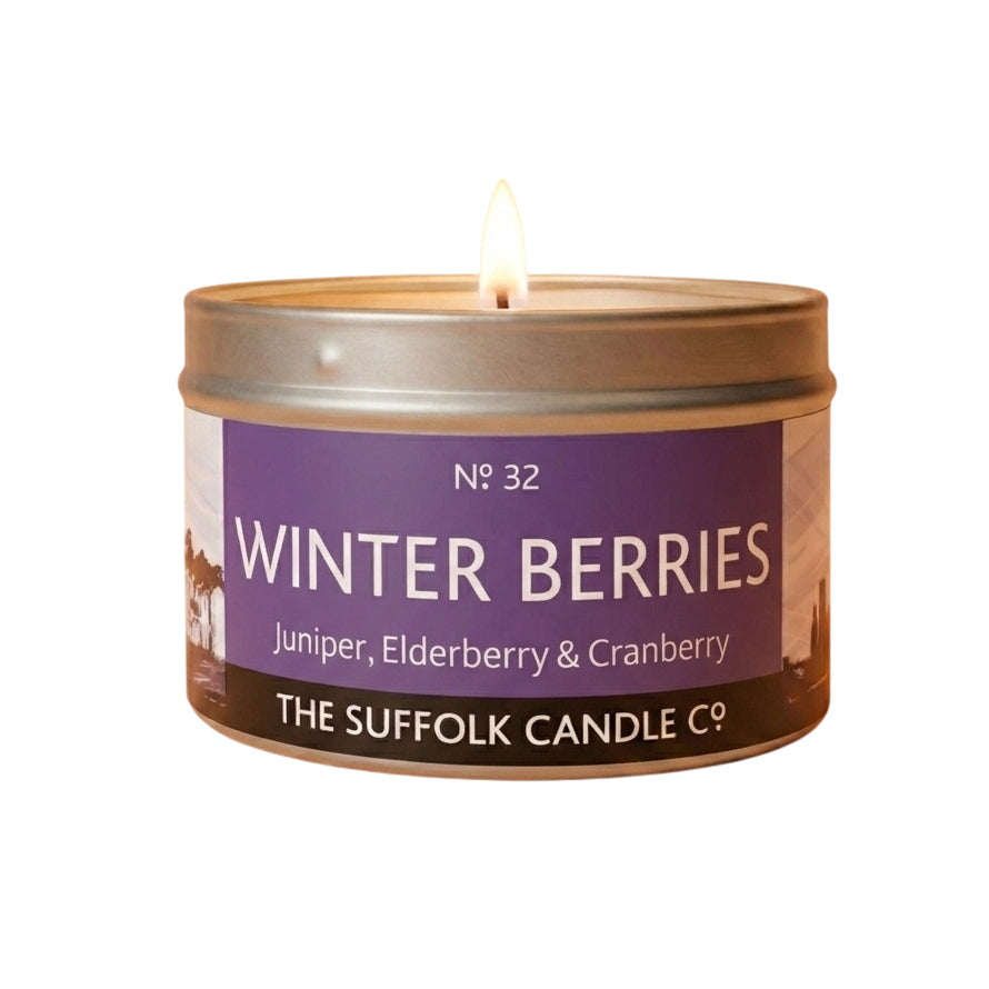 WINTER BERRIES - Juniper, Elderberry and Cranberry - handmade soy candle - 100g