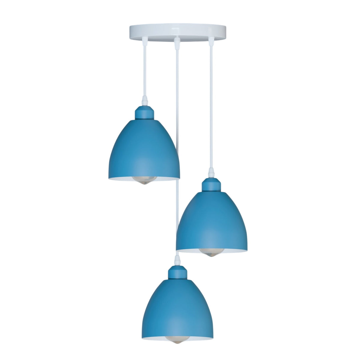 Industrial 3-Head Pendant Light with Adjustable Cables – E27