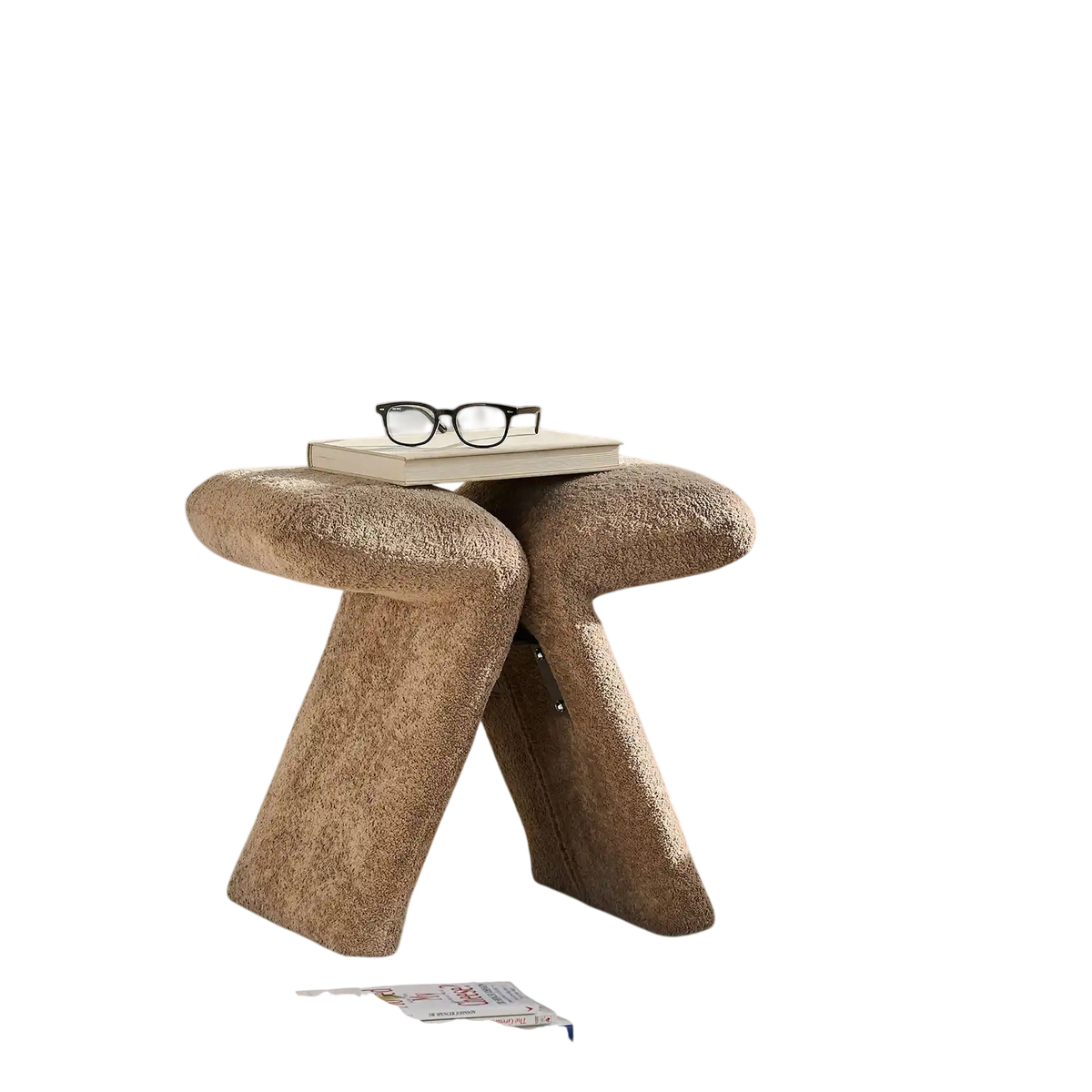 Faye Teddy Brown Accent Stool