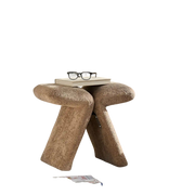 Faye Teddy Brown Accent Stool