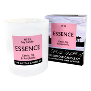 ESSENCE - Cassis, Fig and Raspberry - handmade soy candle - 200g - white glass