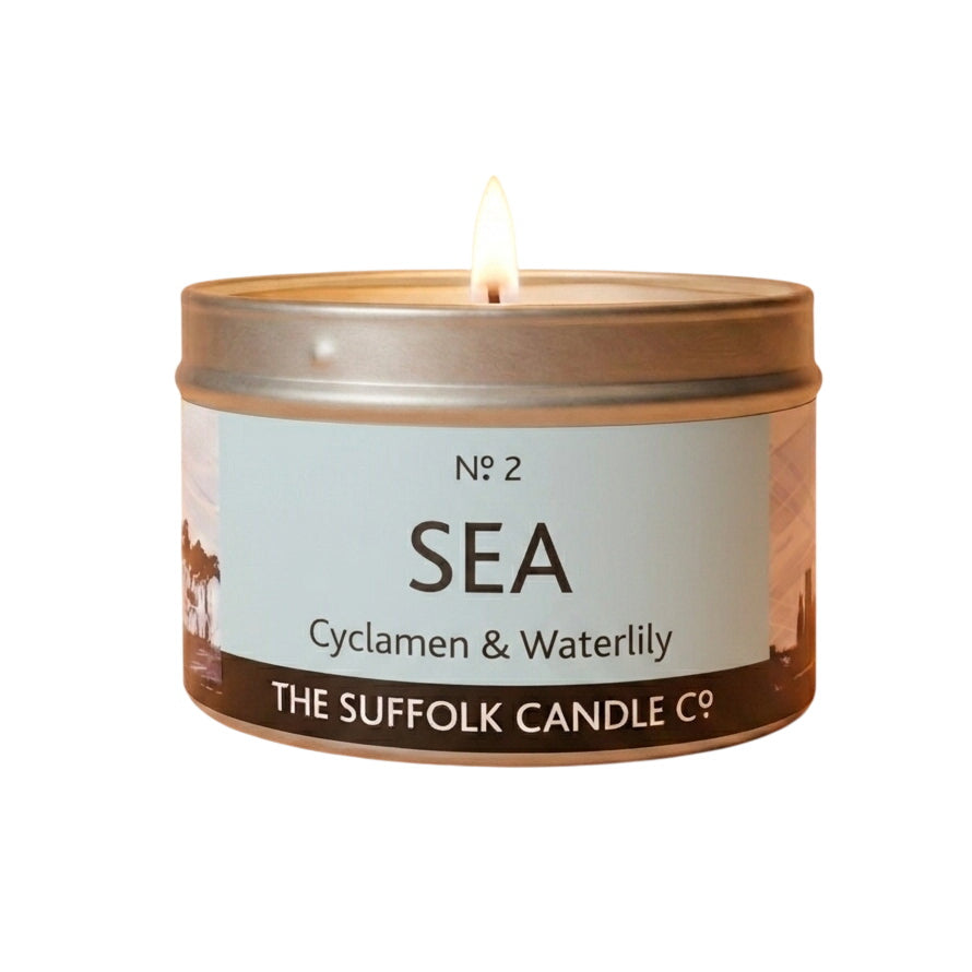 SEA - Cyclamen and Waterlily - handmade soy candle - 100g