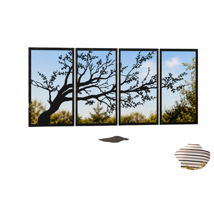 Large Tree Panel Mirror Set