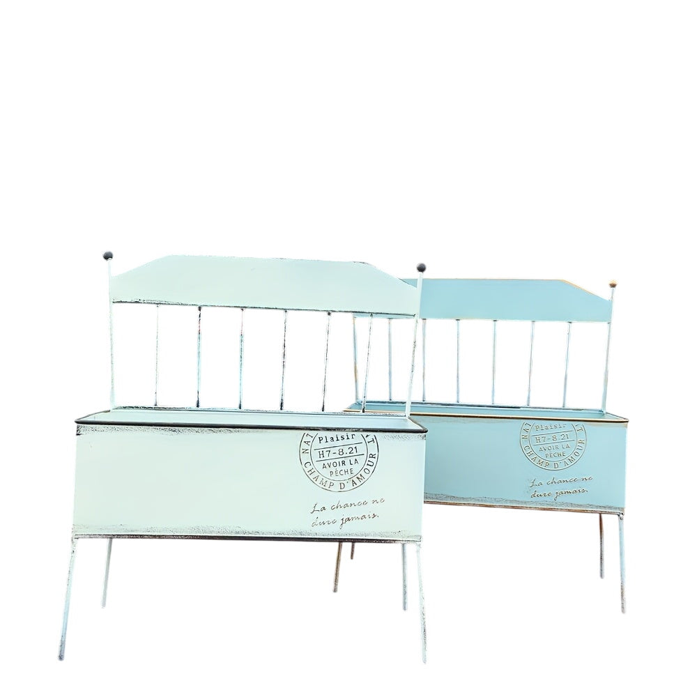 Metal Chair-Shaped Garden Planter