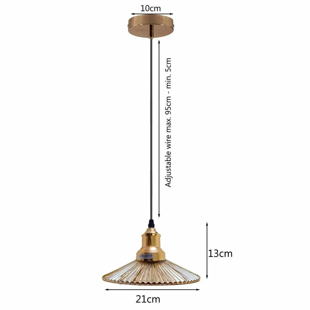 Industrial Flat Shape_Suspended Ceiling Lights Style_Glass Lamp Shade~1094