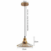 Industrial Flat Shape_Suspended Ceiling Lights Style_Glass Lamp Shade~1094
